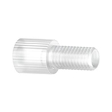 Flangeless Nut Tefzel™ (ETFE), 1/4-28 Flat-Bottom, for 1/8" OD Natural